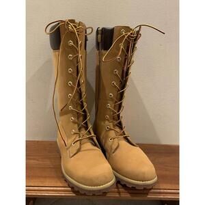 Timberland Asphalt Trail 83980 Nubuck Leather Tall Boots Wheat USA W Sz 7